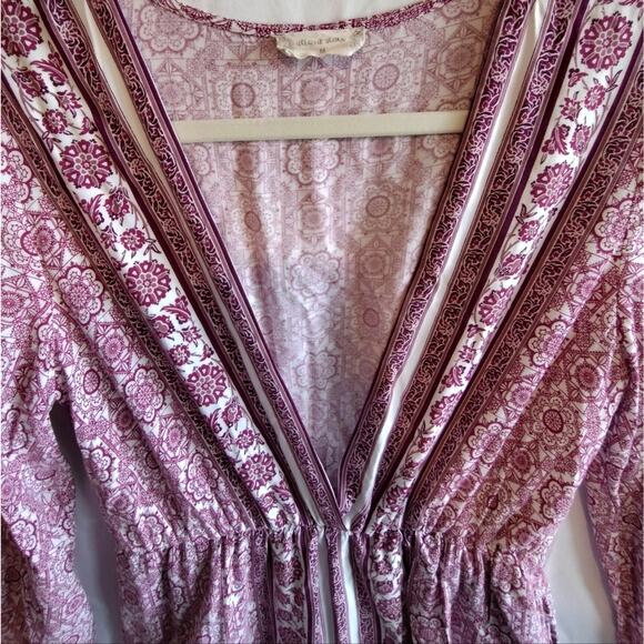 Altar’d State Women's‎ Medium Bell Sleeve Boho Romper With Pockets Flowy - Picture 4 of 11